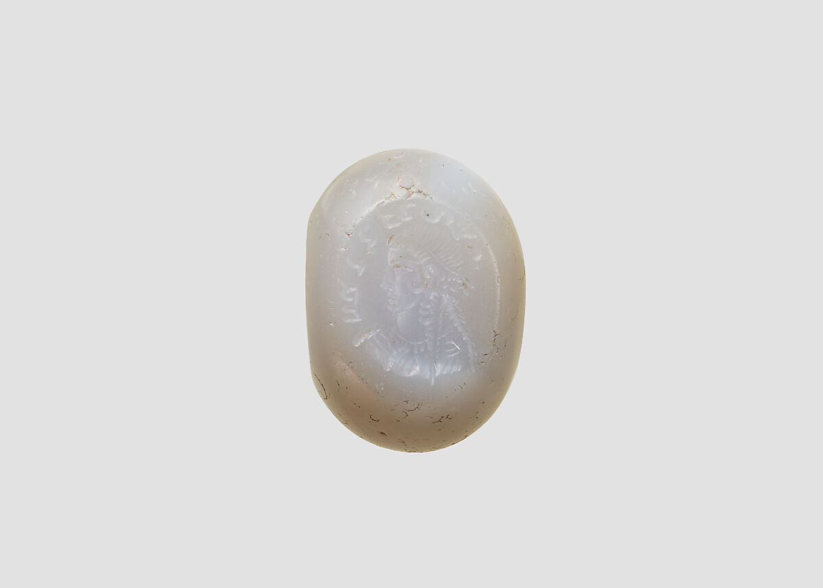 Stamp seal, Chalcedony, Sasanian