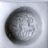 Stamp seal, Carnelian, Sasanian 