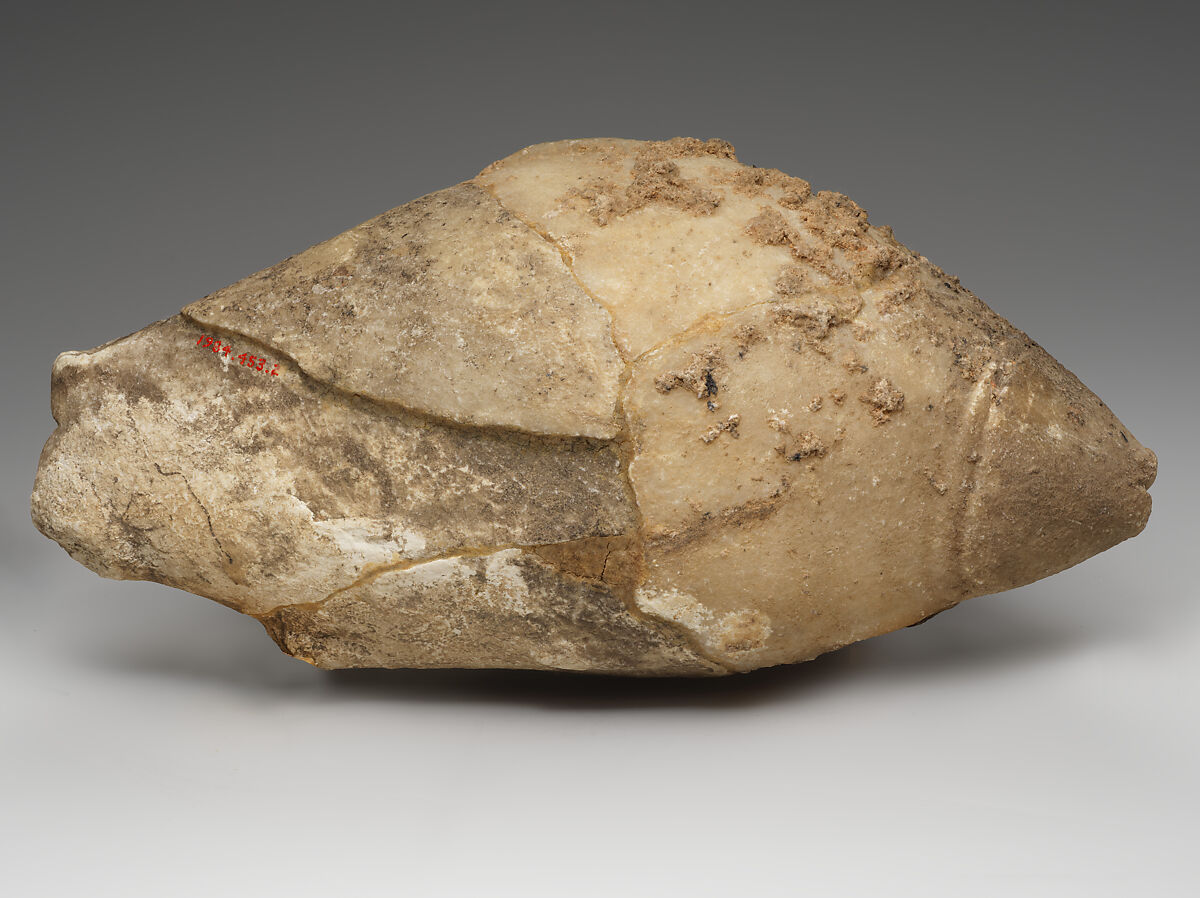 Fish-shaped vessel, Gypsum alabaster, shell