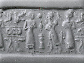 Cylinder seal, Hematite, black, Syrian 