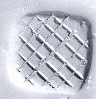 Loop (?) handled rectangular stamping device, Chlorite or steatite, black 