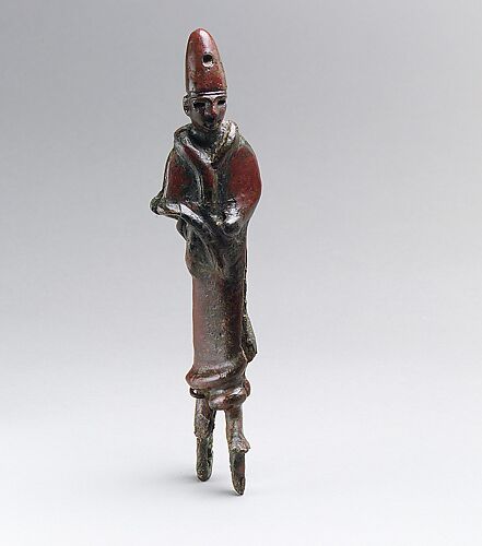 Royal or divine figure with high conical headdress