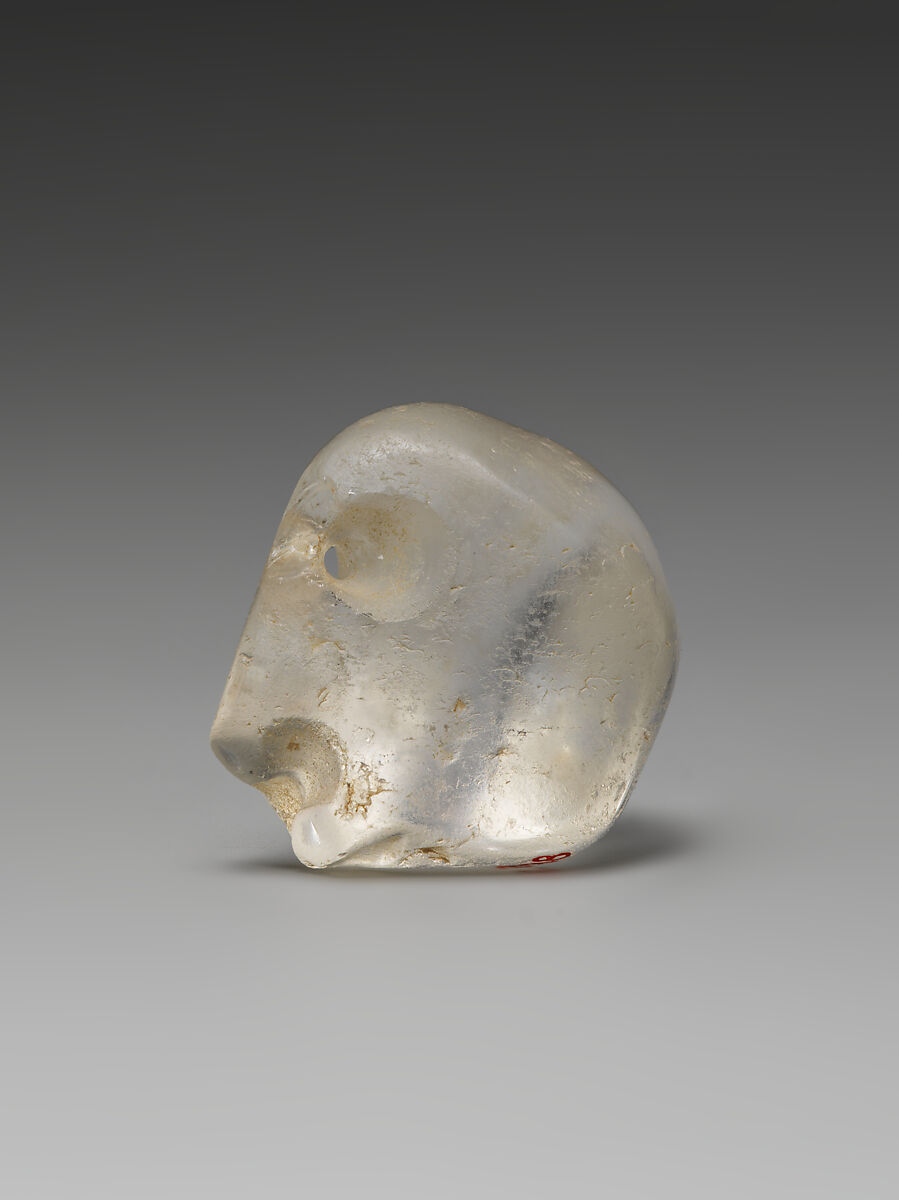 Head amulet (?), Rock crystal