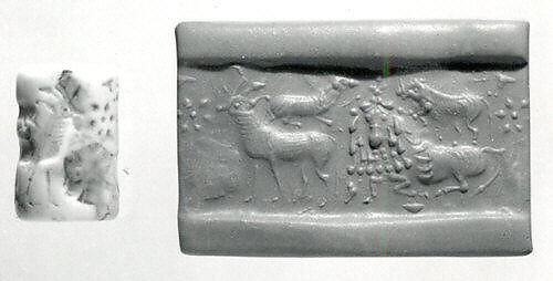 Cylinder seal, Chalcedony (?) 