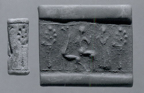 Cylinder seal, Limestone, Mitanni 