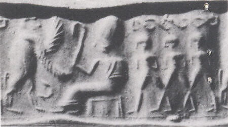 Cylinder seal and modern impression, Hematite 