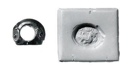 Stamp seal, Hematite, Sasanian 