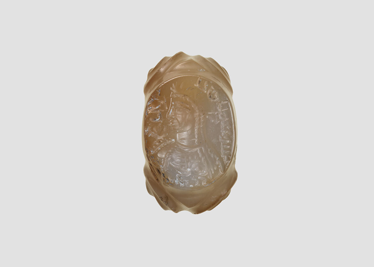 Stamp seal, Quartz, chalcedony, Sasanian