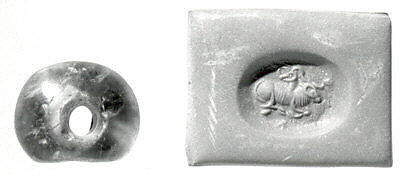 Stamp seal, Quartz, rock crystal, Sasanian 
