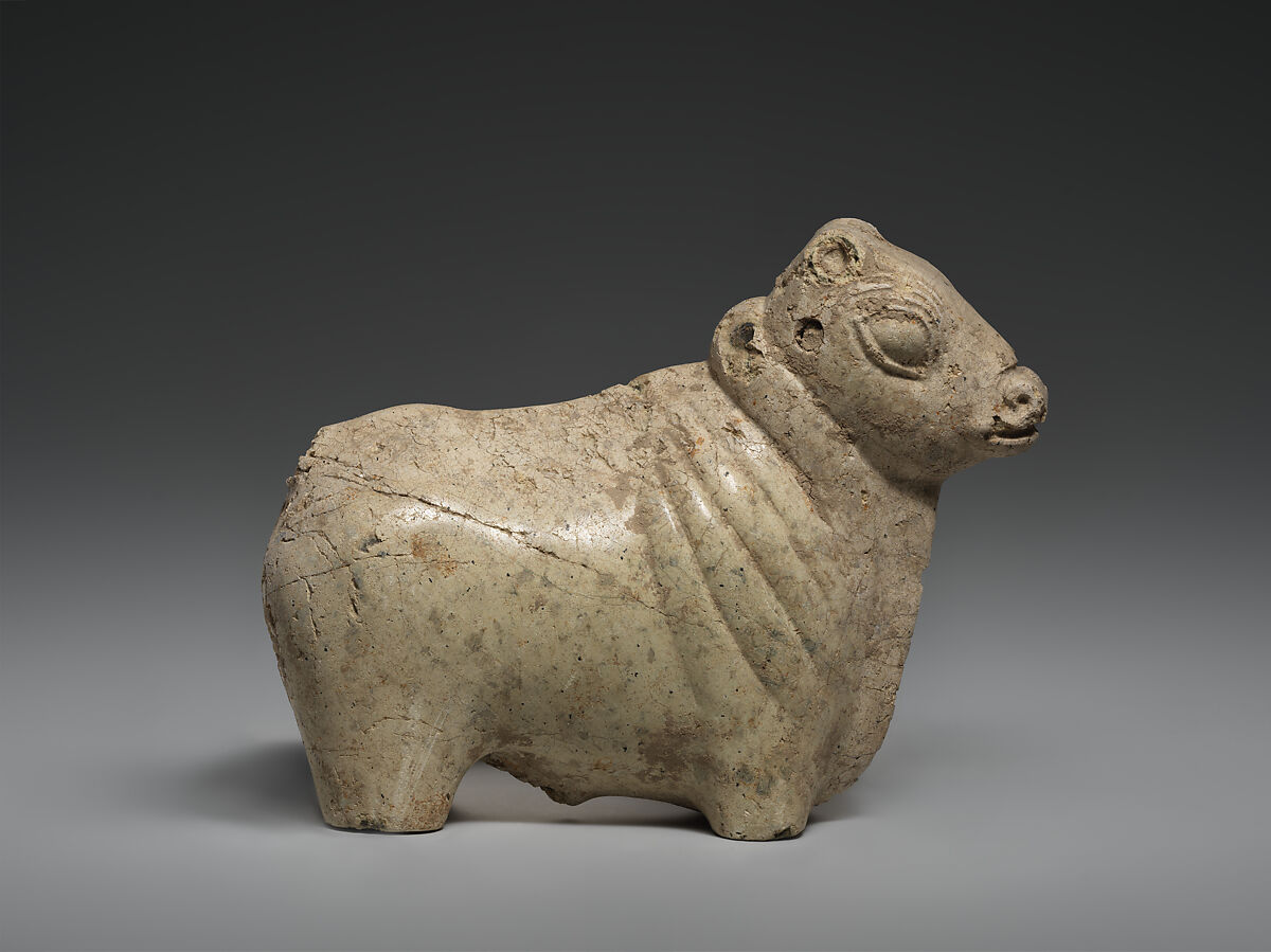 Figure of a bull, Serpentine, Indus