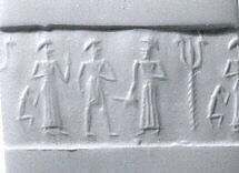 Cylinder seal, Stone, Isin-Larsa–Old Babylonian 