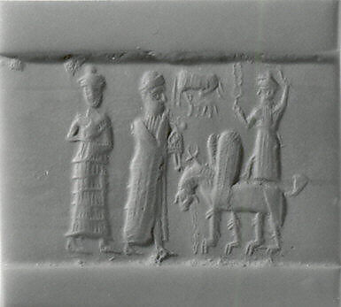 Cylinder seal, Hematite, Babylonian 