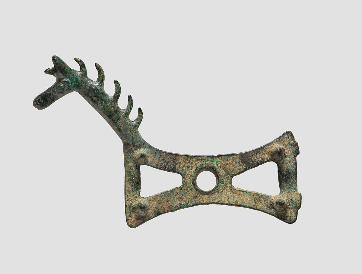 Horse bit cheekpiece in form of a horse, Bronze, Iran