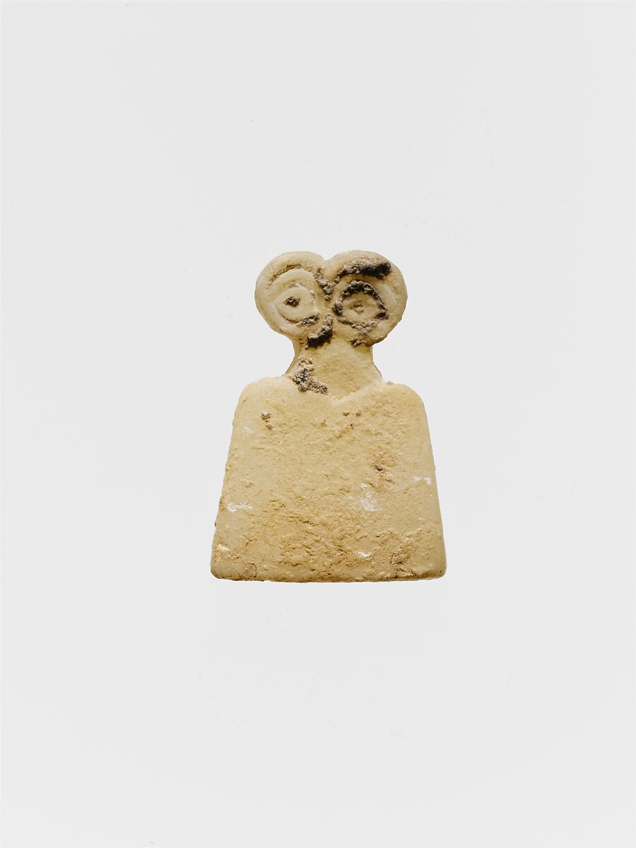 Eye idol, Gypsum alabaster 