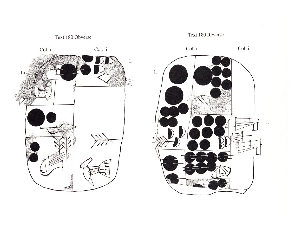 Cuneiform tablet: administrative account concerning the distribution of barley and emmer, Clay, Sumerian
