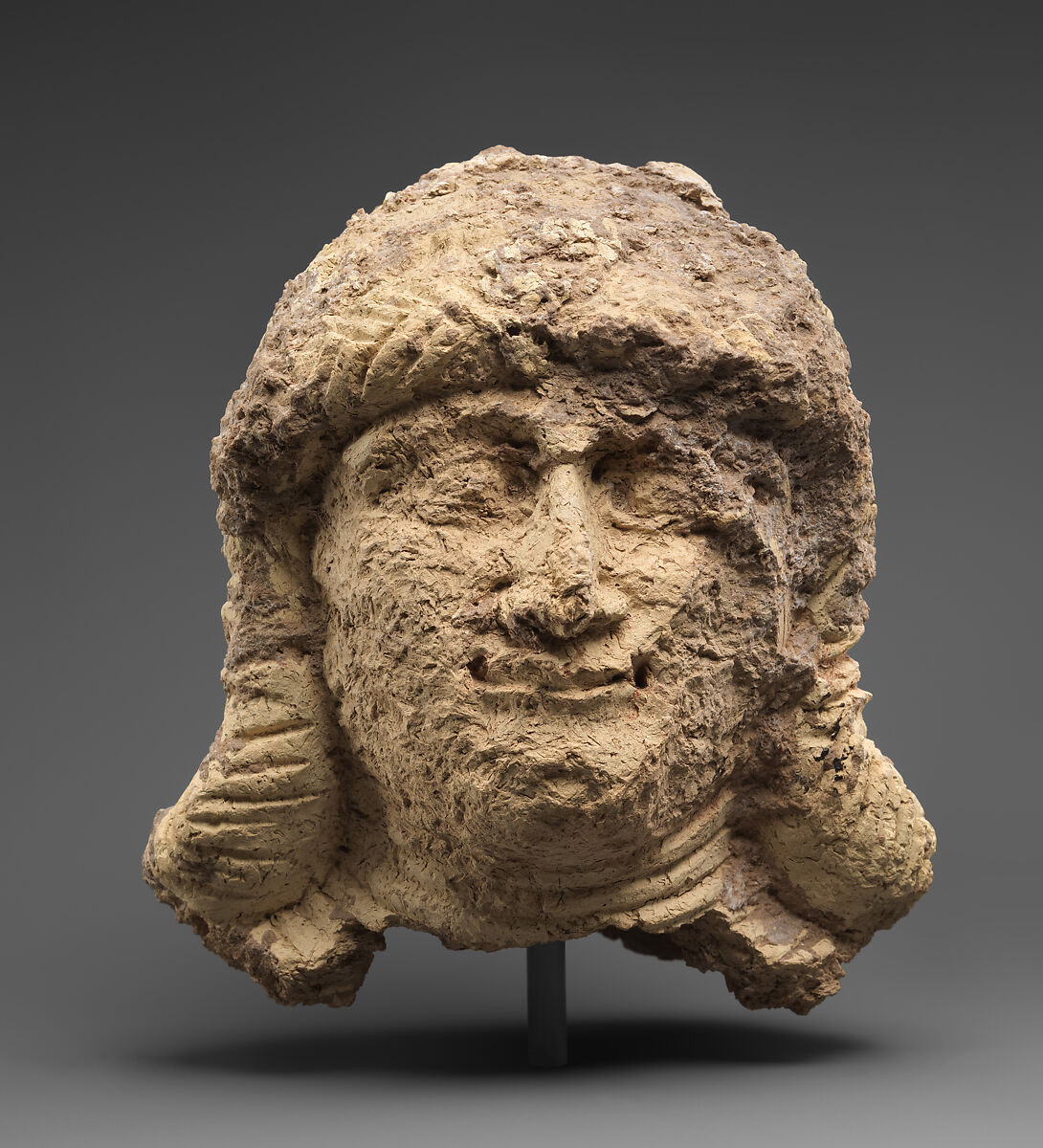 Head of a female, Ceramic, Babylonian 