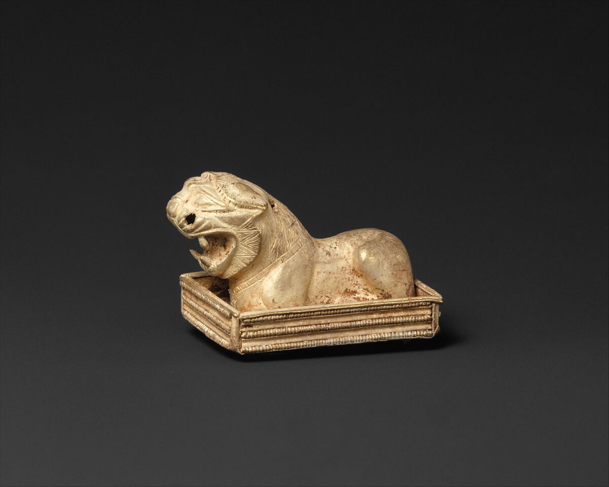 Brooch with a lion, Electrum, Lydian