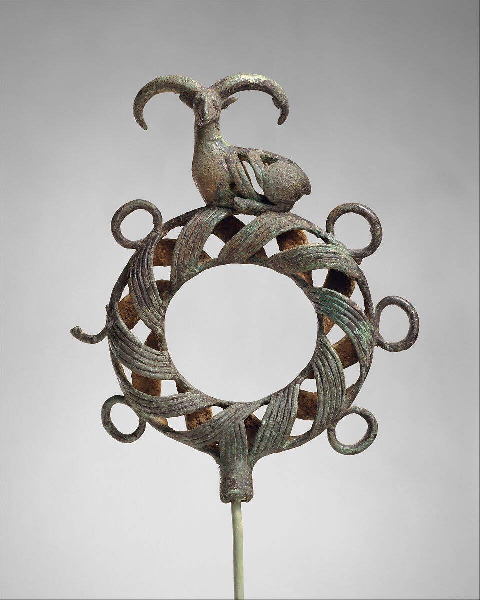Standard surmounted by a ram, Bronze, Iran