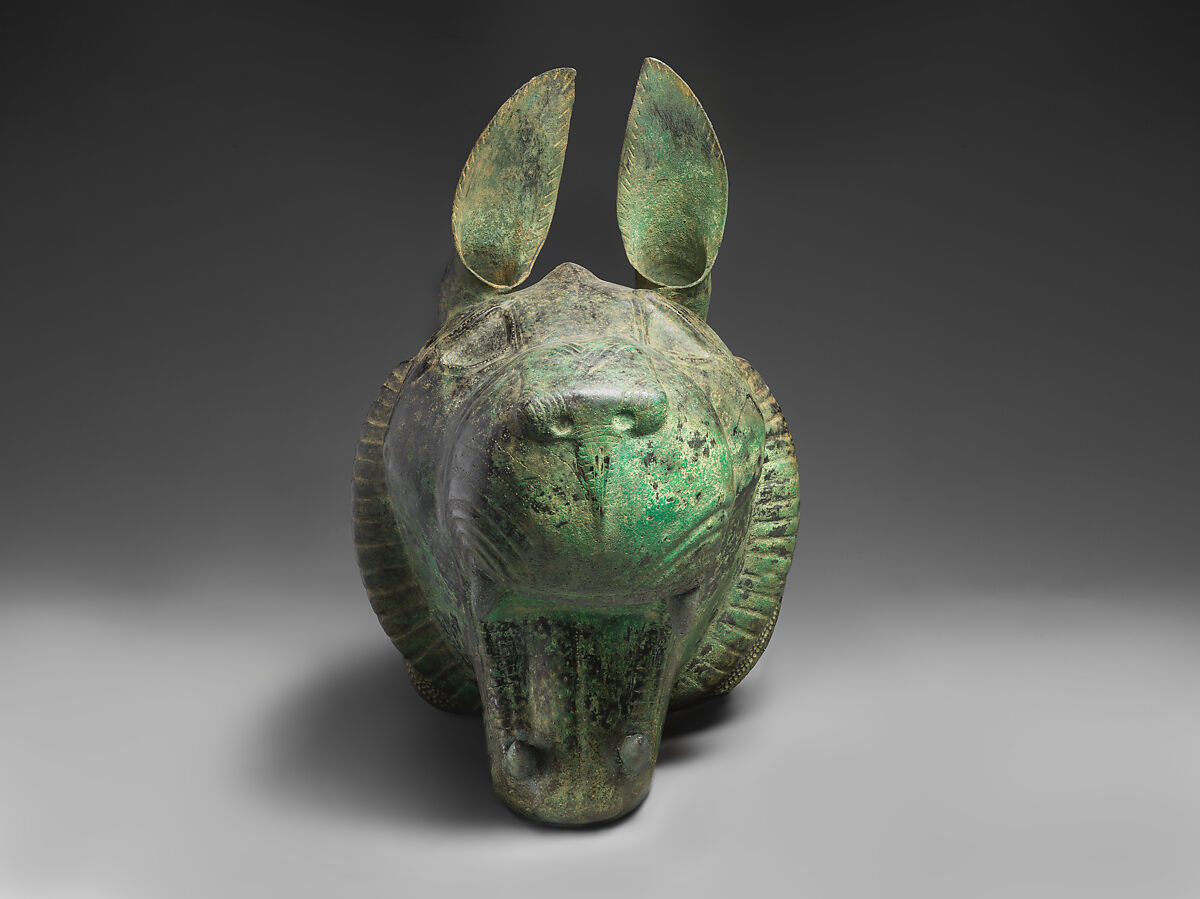 Head of a lion-griffin, Bronze, Iran