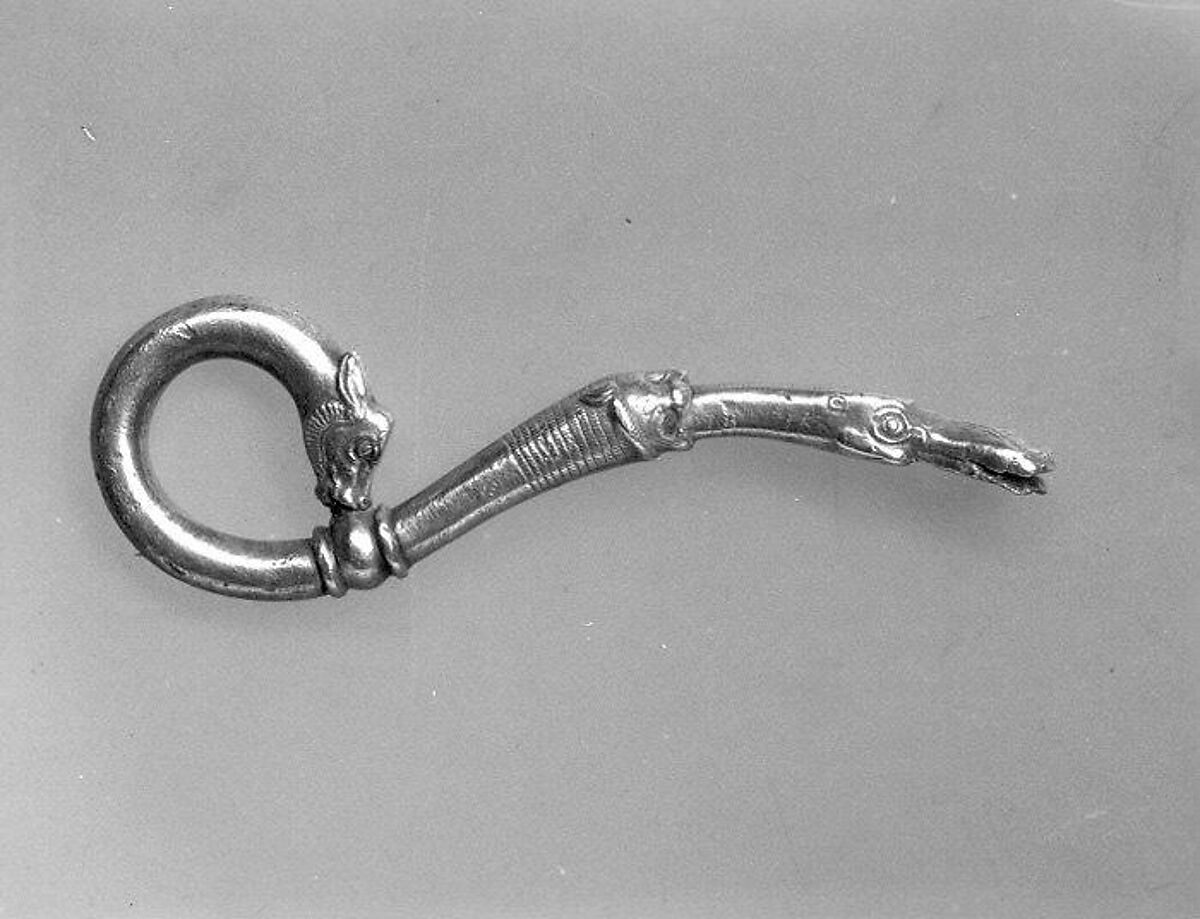 Handle, possibly for a spoon, Silver, Achaemenid 