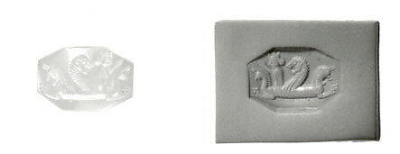Stamp seal, Chalcedony, Achaemenid 