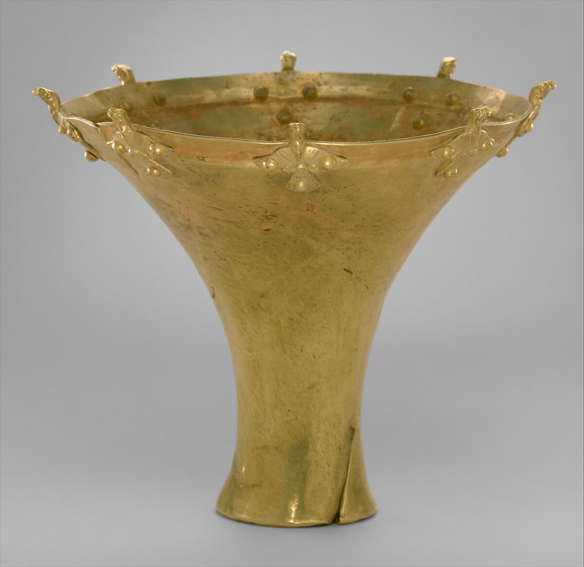 Beaker with birds on the rim, Electrum, Bactria-Margiana Archaeological Complex 
