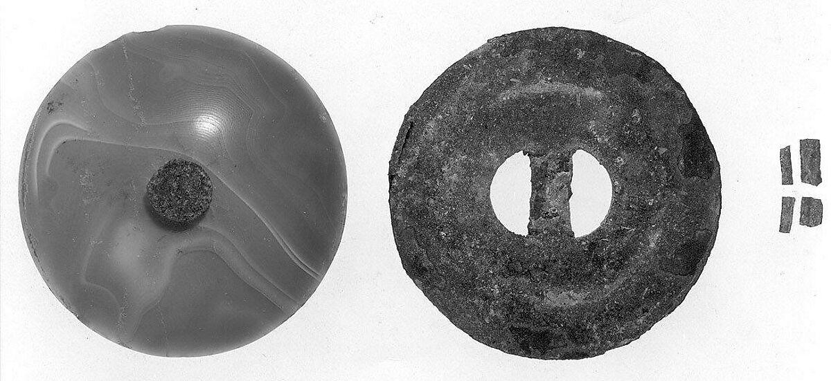 Roundel, Agate, bronze 