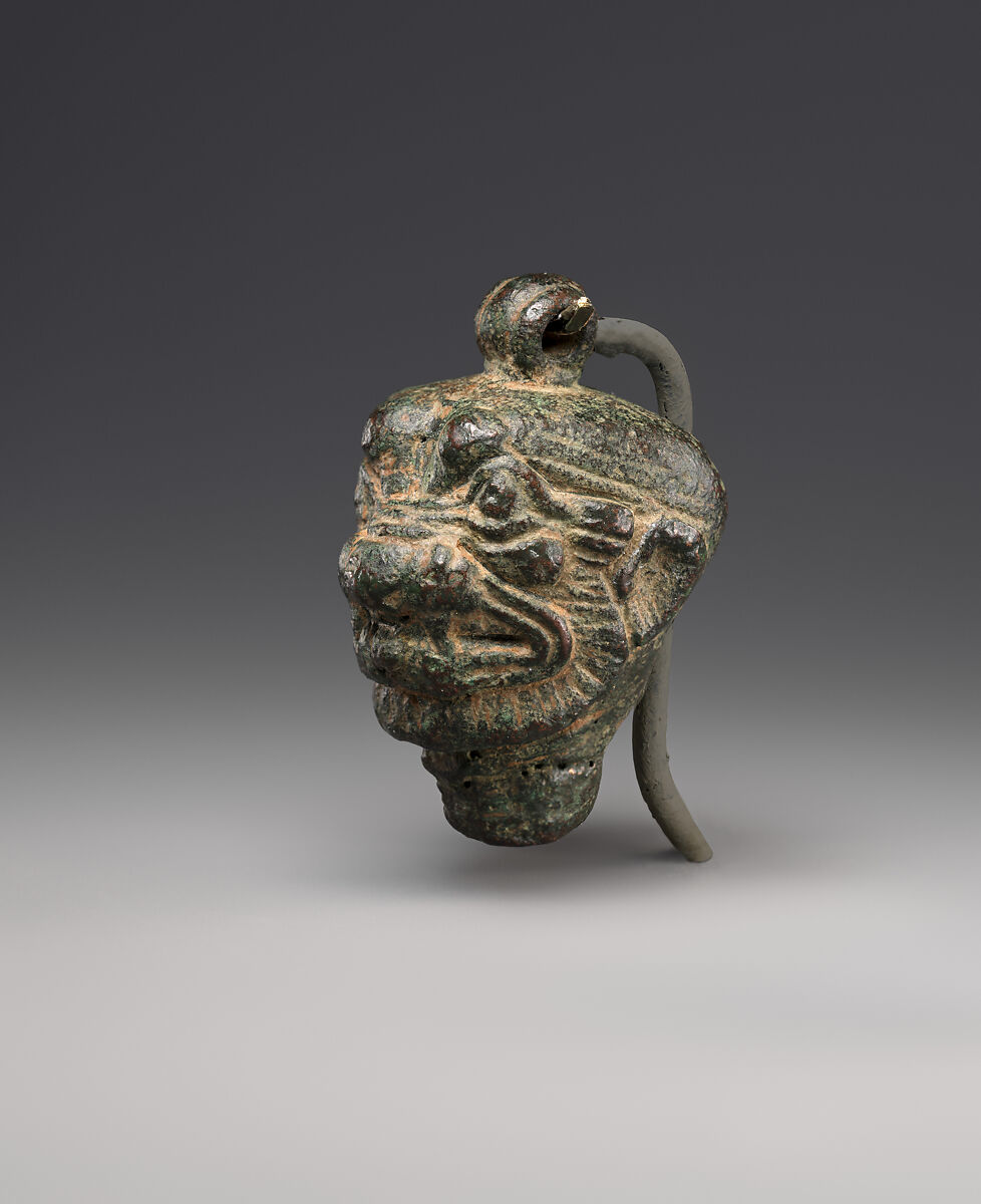 Pendant with the head of Pazuzu, Bronze, Assyrian