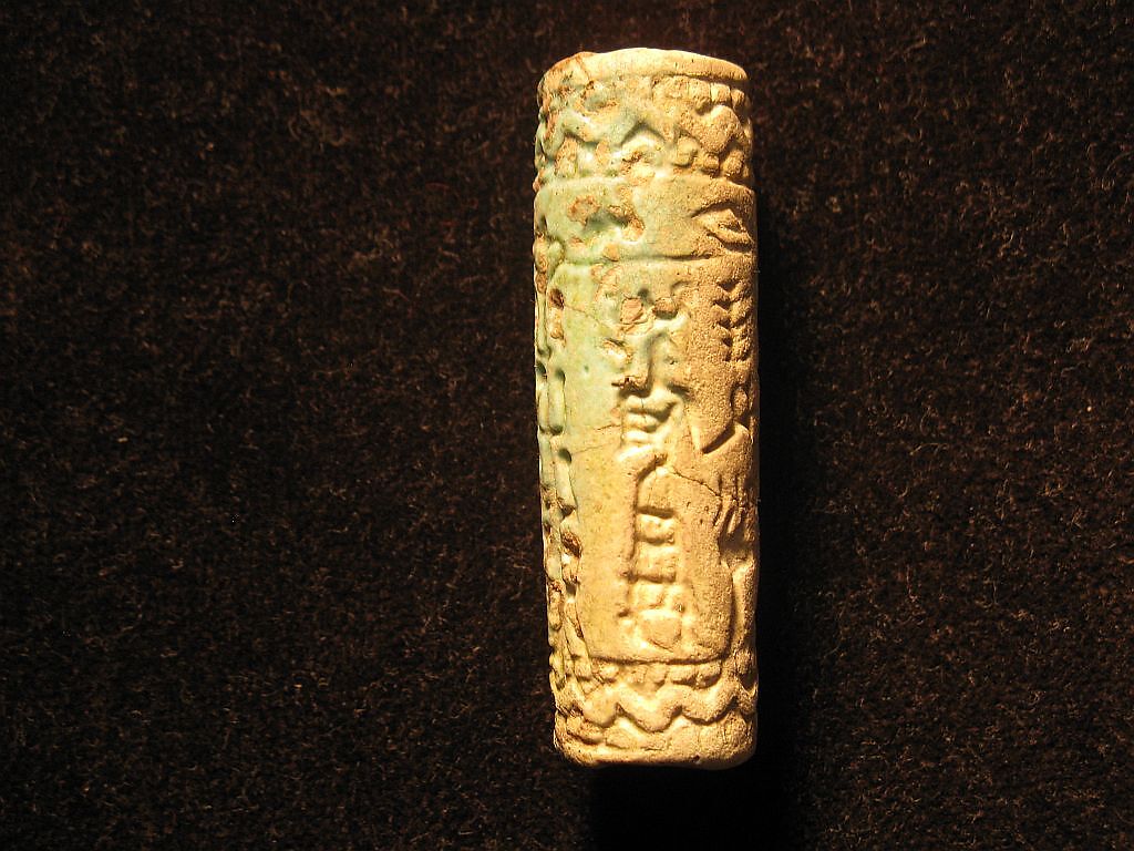 Cylinder seal, Faience, Elamite