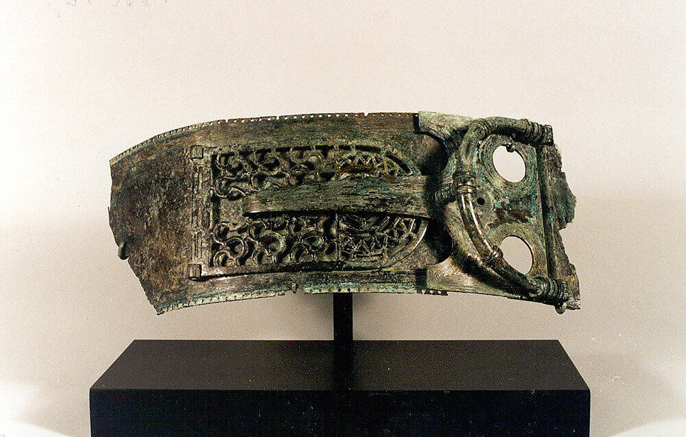 Belt fragment with a buckle, Bronze, Phrygian 