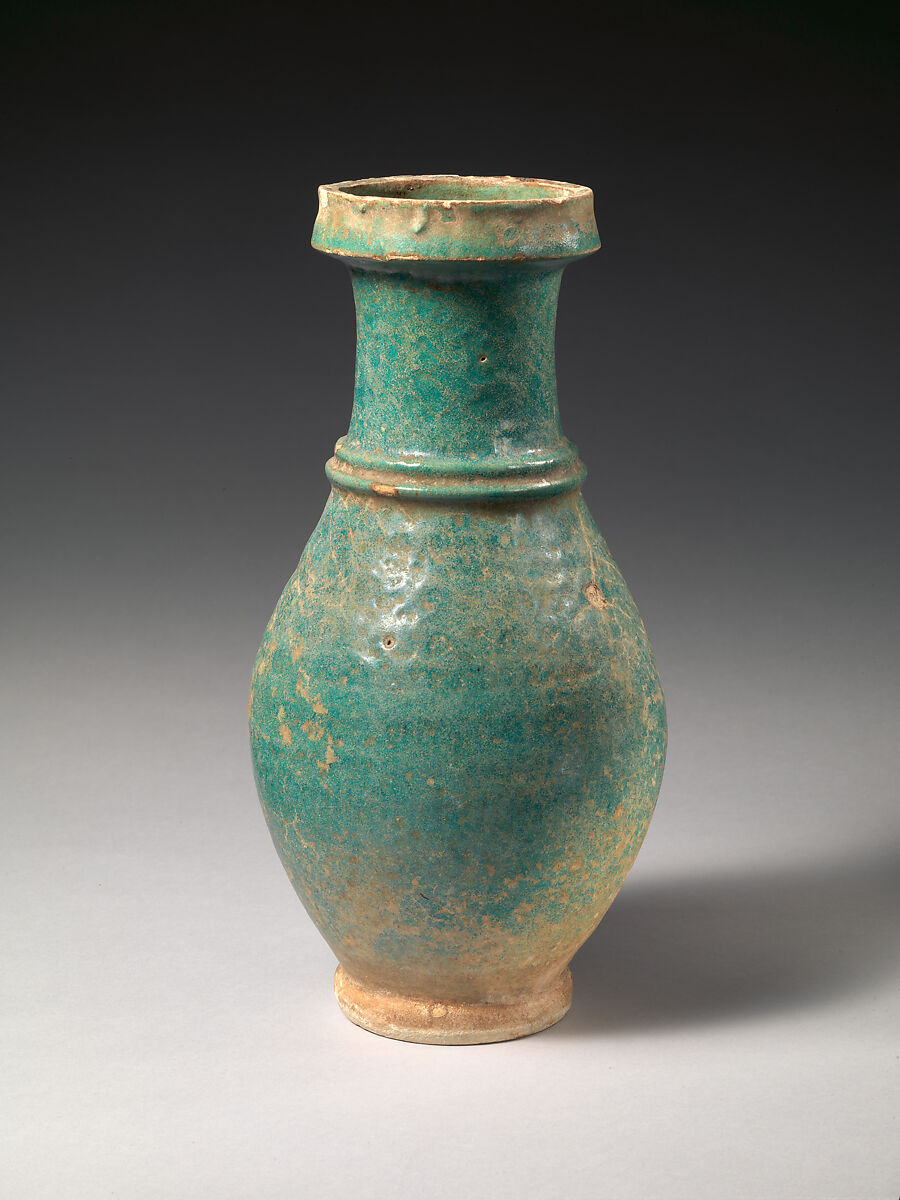Jar, Ceramic, glaze, bitumen, Sasanian 