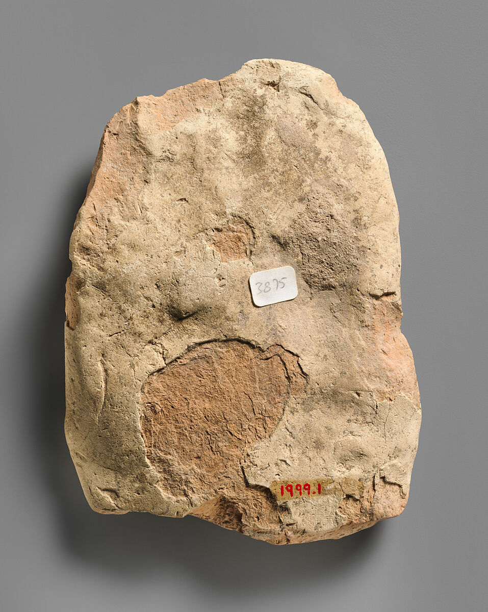 Molded plaque: the weather god Adad and a bull standing on a lion-dragon, Ceramic, Babylonian