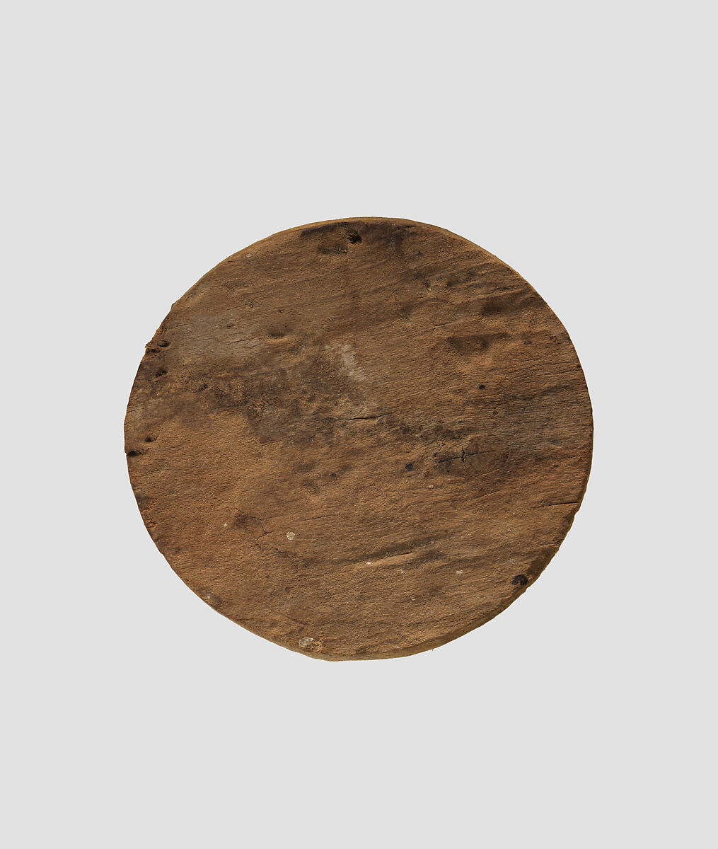 Wooden disc (part of a horn drinking cup), Wood, Alanic 