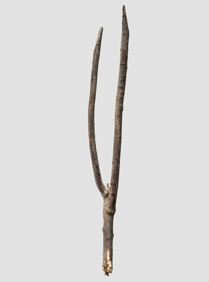 Forked twig weaving tool, Wood, Alanic