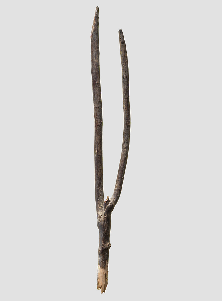 Forked twig weaving tool, Wood, Alanic