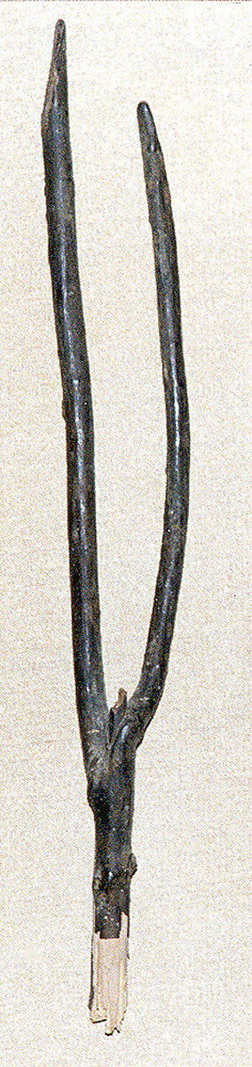 Forked twig weaving tool, Wood, Alanic