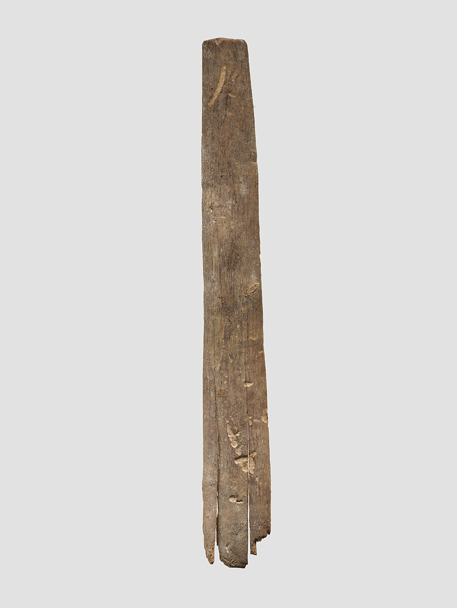 Body of a wooden knife sheath, Bamboo (?), Alanic