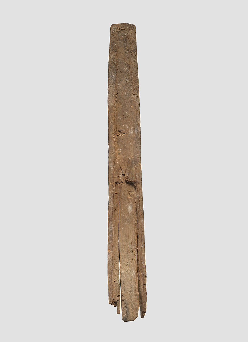 Body of a wooden knife sheath, Bamboo (?), Alanic