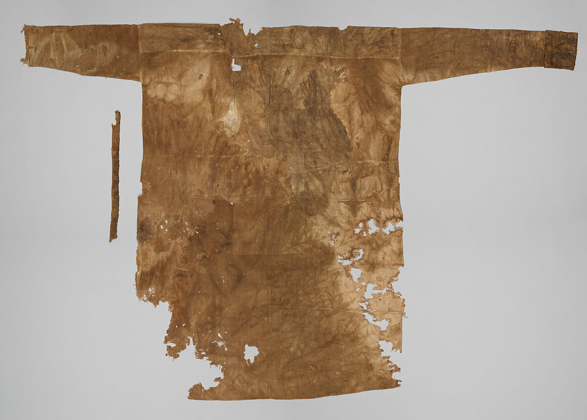 Women’s linen and silk-trimmed upper body garment (tunic), Linen, silk, Alanic