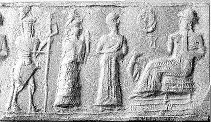 Cylinder seal, Hematite, Isin-Larsa–Old Babylonian 
