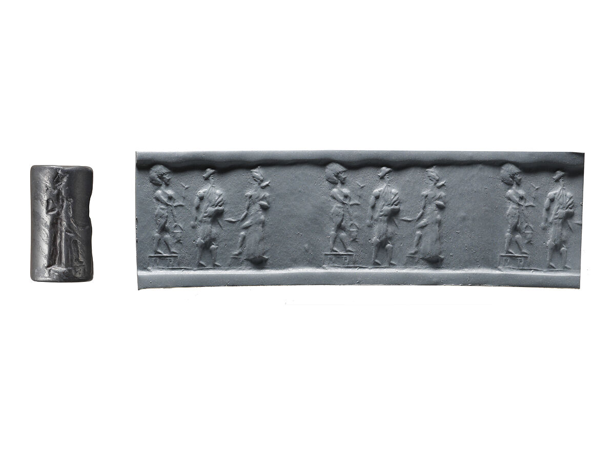 Cylinder seal, Hematite, Babylonian 