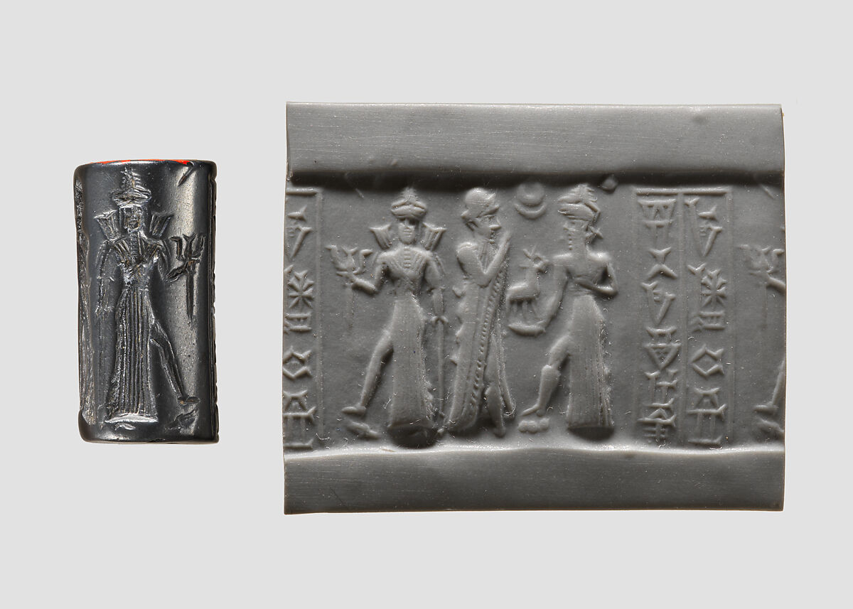Cylinder seal, Hematite, Babylonian 