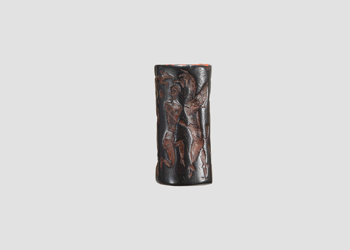 Cylinder seal, Hematite, Babylonian