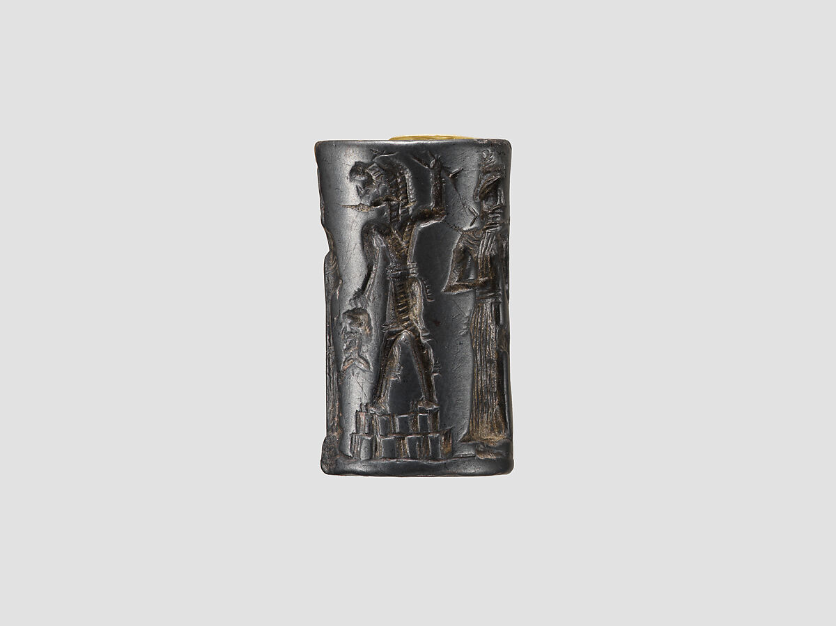 Cylinder seal, Hematite, Babylonian
