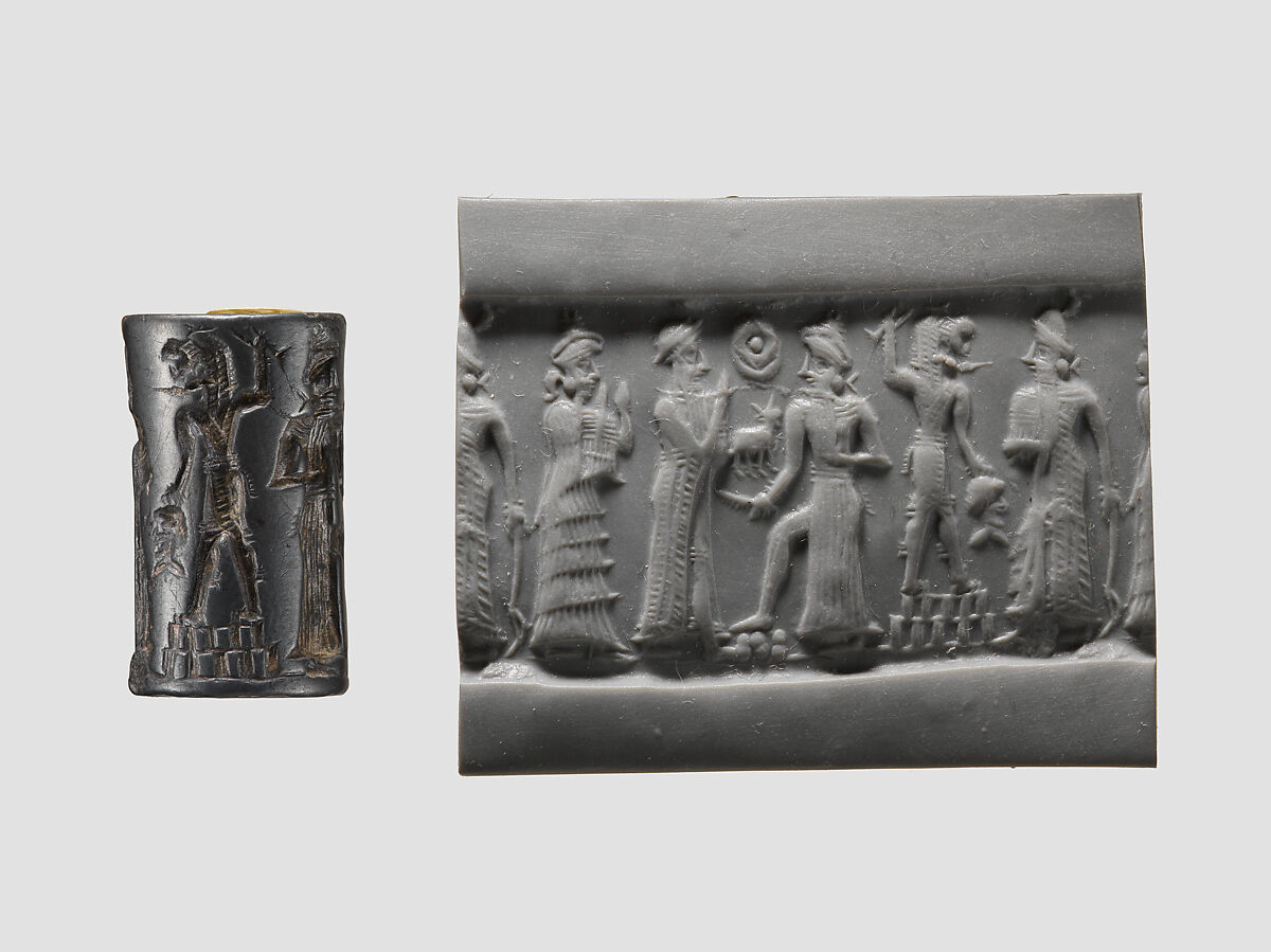 Cylinder seal, Hematite, Babylonian 