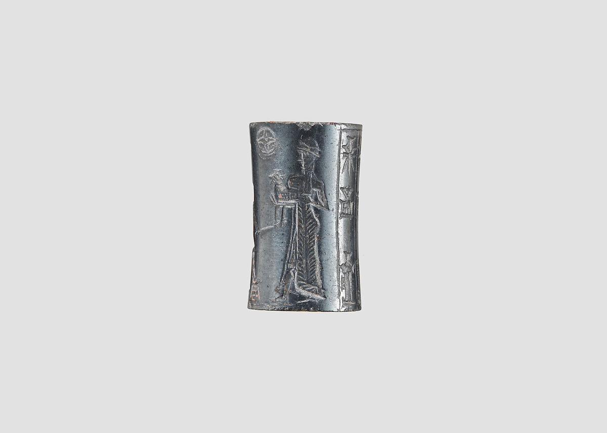 Cylinder seal, Hematite, Babylonian