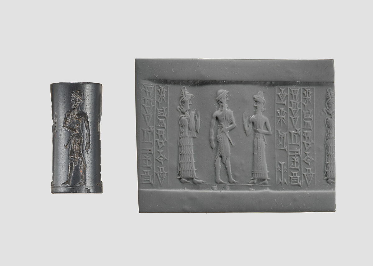 Cylinder seal, Hematite, Babylonian 