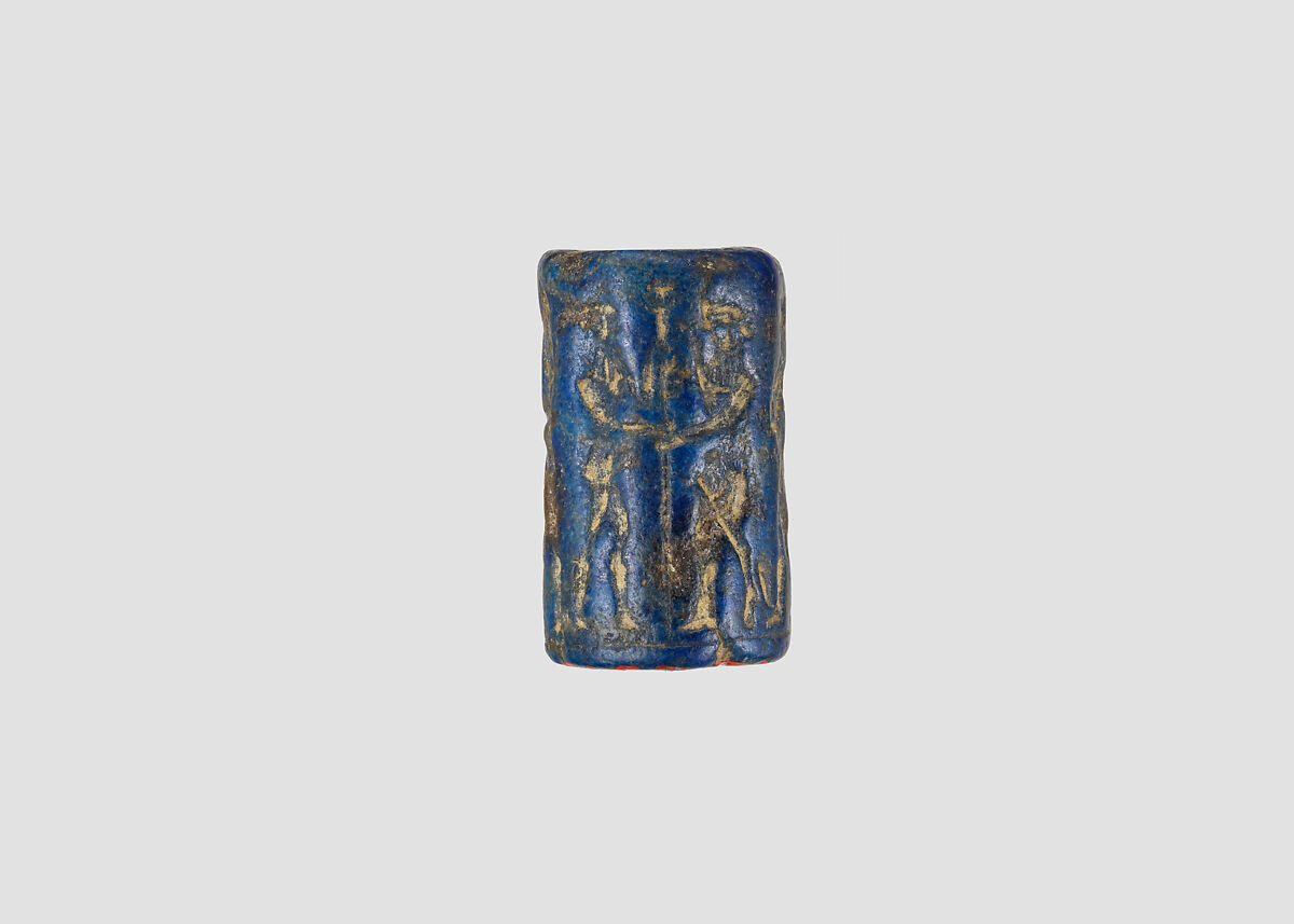 Cylinder seal, Lapis lazuli, Babylonian