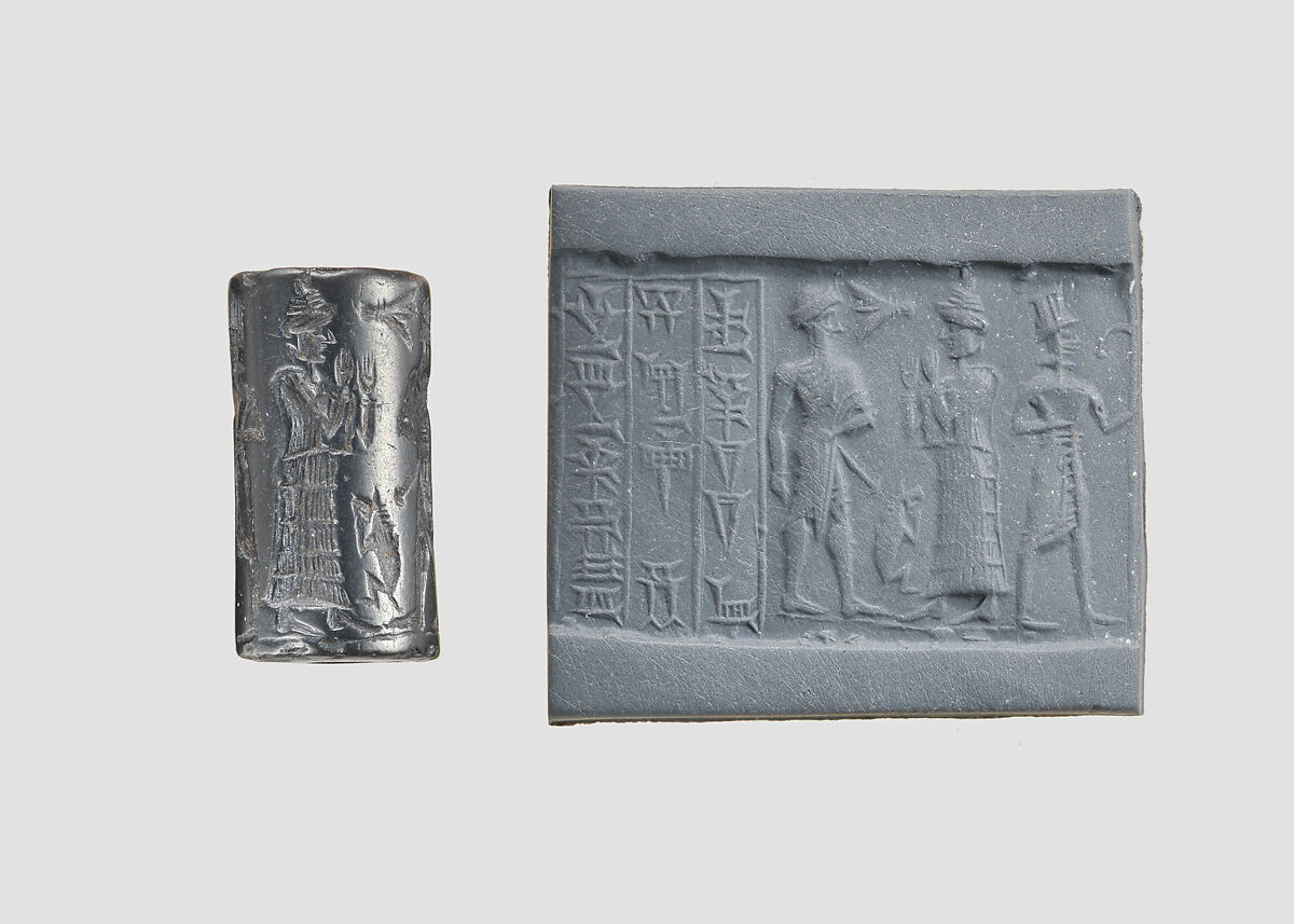 Cylinder seal, Hematite, Babylonian 