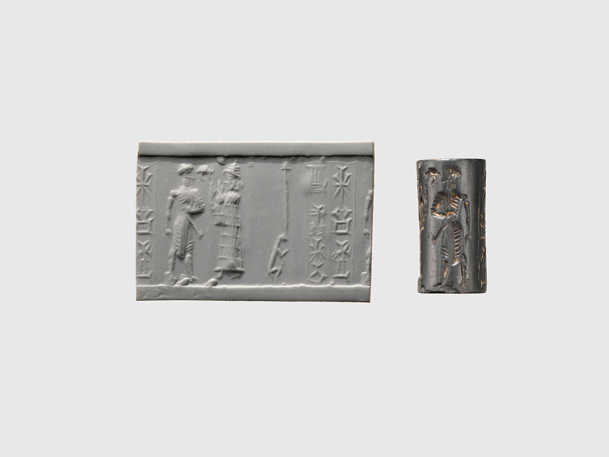 Cylinder seal, Hematite, Babylonian